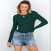 ANRABESS Women Long Sleeve Shirts Rib Knit Slim Fit Tops Basic Tee 2025 Fall Outfits Casual T-Shirt Underscrubs Layer Clothes Forest Green X-Small view 2