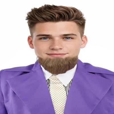 BC GOODS BY Mens Cosplay Facial Hair Genuine Human Hair Beards, Soft Brown