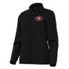Antigua Women's Black San Francisco 49ers Links 2 Golf Full-Zip Jacket view 1