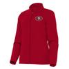 Antigua Women's Scarlet San Francisco 49ers Links 2 Golf Full-Zip Jacket view 1