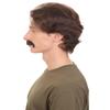 BC GOODS BY Men's Fake Human Hair Mustache for Musicians Novelty Facial Accessory, Dark Brown view 4