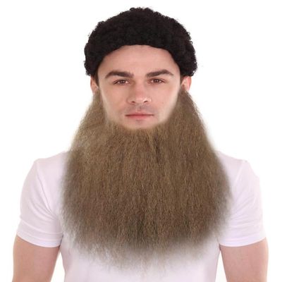 BC GOODS BY Dapper Mens Faux Beard Realistic Sharp Dressed Facial Hair, Brown