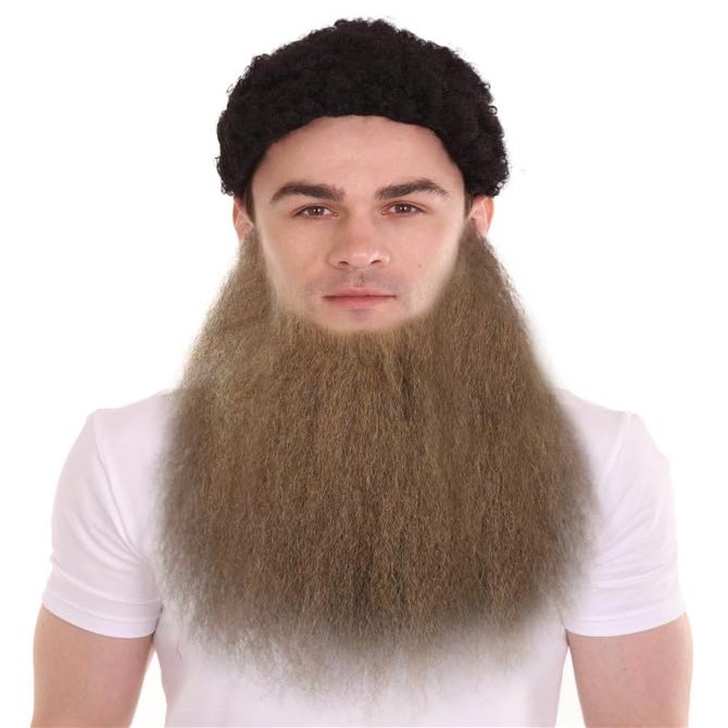 BC GOODS BY Dapper Mens Faux Beard Realistic Sharp Dressed Facial Hair, Brown