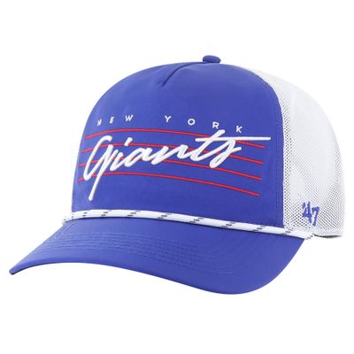 47 Men's Royal/White New York Giants Downburst Relaxed Hitch Trucker Adjustable Hat