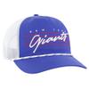 47 Men's Royal/White New York Giants Downburst Relaxed Hitch Trucker Adjustable Hat view 2