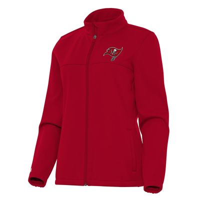 Antigua Women's Red Tampa Bay Buccaneers Links 2 Golf Full-Zip Jacket