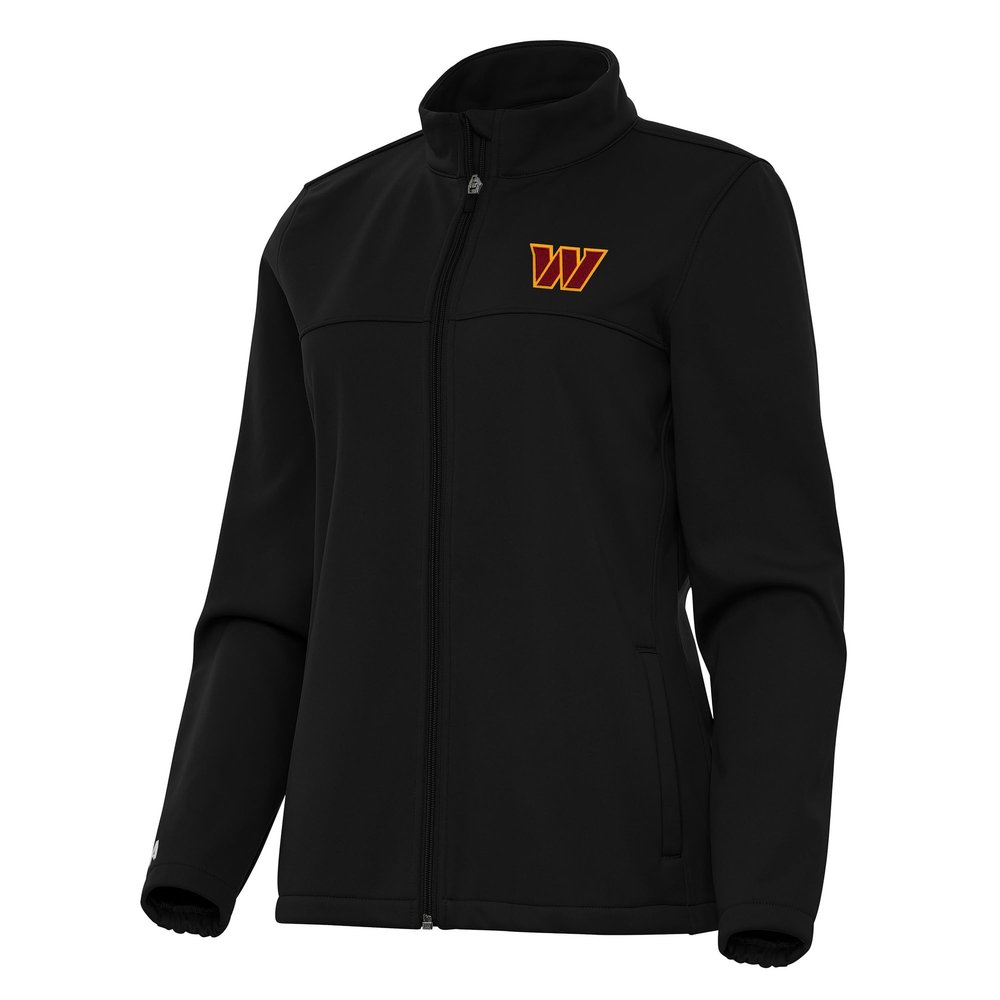 Antigua Women's Black Washington Commanders Links 2 Golf Full-Zip Jacket