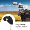 Golf Iron Covers, Golf Iron Head Covers Neoprene Golf Iron Covers Set 12 pcs Golf Iron Headcovers, with Numbers Golf Club Head Covers for Iron Club Fit All Brands (Black) view 3