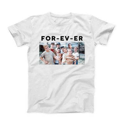 Sandlot FOR-EV-ER | ADULT Forever Shirt (ADULT LARGE, WHITE)