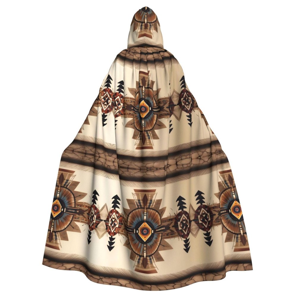 YYHWHJDE Native American Painting Prints Adult Quality hooded cape Hooded Cloak Suitable for Halloween, cosplay costumes, Christmas