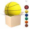 A Silent Basketball Dribbling Indoor - Airless Foam Quiet Ball, Noiseless Dribble Up Size 7 9.44" 29.5" Basket Ball, Soundless Soft Evolution Basketball Game Indoor (Yellow) view 1