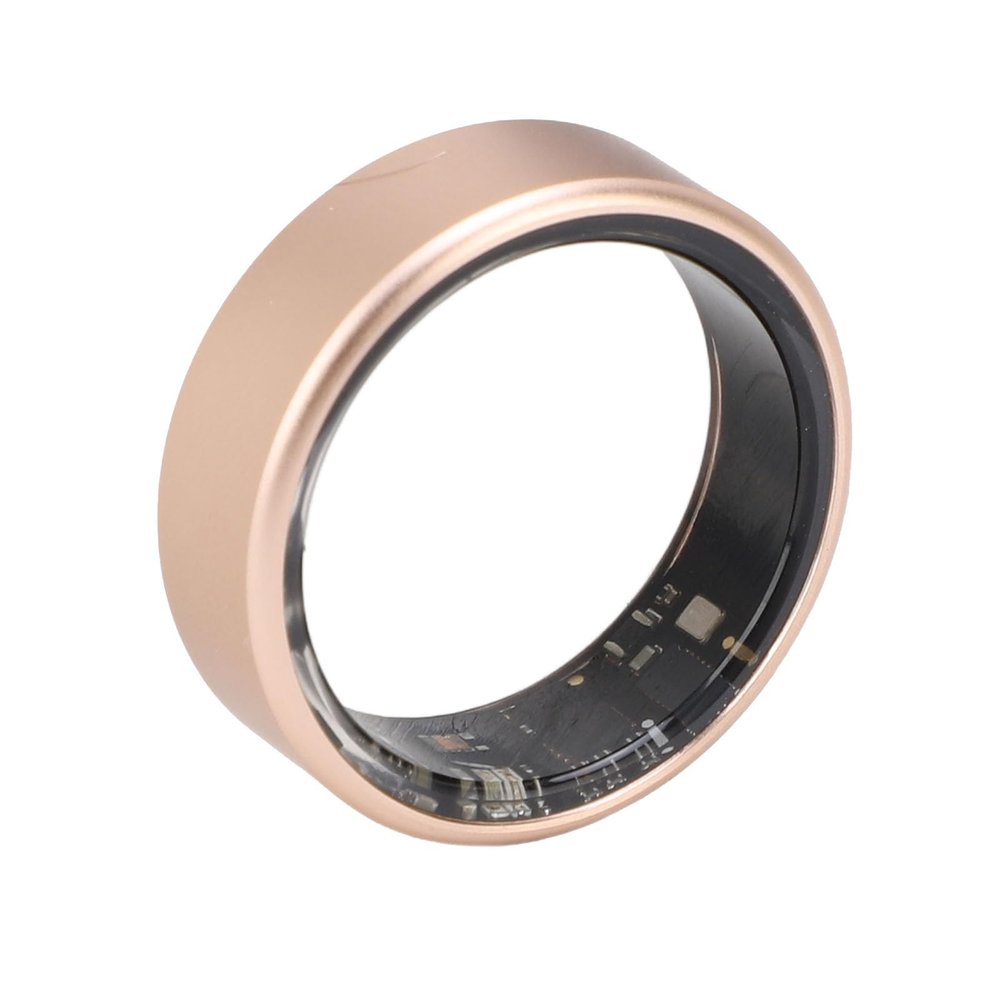 Tangxi Smart Ring Health, Multi Sports Modes Gesture Camera Control Water Ultra Thin Wearable Smart Health Ring with Charging Case for Men Women (8#)