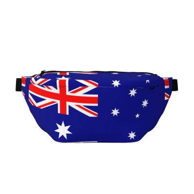 Australian flag Fanny Pack Crossbody Bag  Versatile Sling Bag for Men & Women with Zipper Pockets, Ideal for Travel, Running