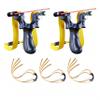 2 PCS Hunting & Shooting Slingshots for Adults, Wrist Rocket, Light, Spirit Level, 6 Thickened Anti Freezing Bands view 1