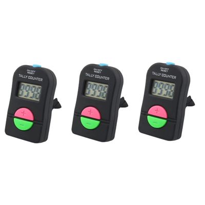 HONMEET 3pcs Four- Led Display Countdown Counter Digital Reversible Counter with Sound for Industrial Professional Educational and Hobby Applications