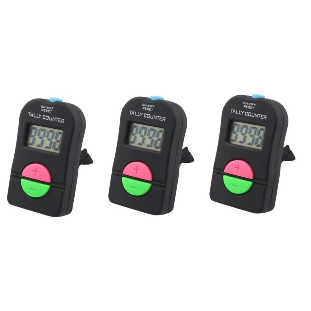 HONMEET 3pcs Four- Led Display Countdown Counter Digital Reversible Counter with Sound for Industrial Professional Educational and Hobby Applications