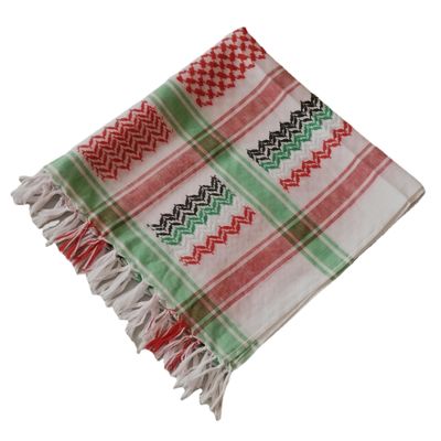 Palestine Scarf 49x49 inch Polyester Palestinian Scarf with Jacquard and Tassel Colorful Arab Scarf Ethnic Printed Palestine Keffiyeh for Palestine Daily Wearing Decor/121