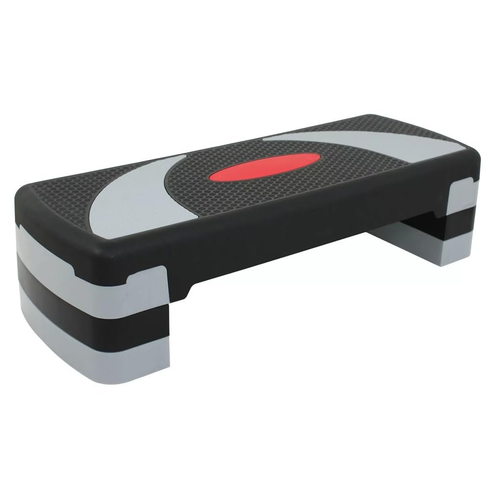 31" Aerobic Step Platform Exercise Stepper Workout Step Adjust 4"-6"-8" w/Risers