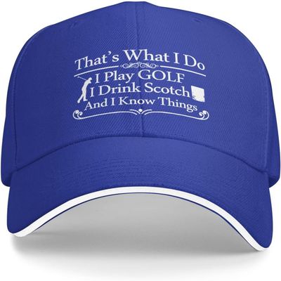 TANGZHONGK That's What I Do I Drink Scotch and I Know Things Trucker Baseball Hat Unisex Black Cap Fashion