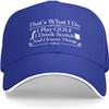 TANGZHONGK That's What I Do I Drink Scotch and I Know Things Trucker Baseball Hat Unisex Black Cap Fashion view 1