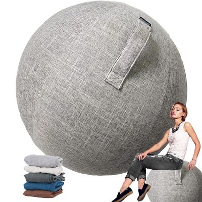 Yoga Ball Chair Cover - Pregnancy Birthing Ball Cover 55/65/75cm Stability Ball Chair For Ergonomic Seating Home, Office, Pilates, Yoga, Stability And Fitness(Not Including Ball)(GRAY,25.5"65cm)