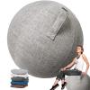 Yoga Ball Chair Cover - Pregnancy Birthing Ball Cover 55/65/75cm Stability Ball Chair For Ergonomic Seating Home, Office, Pilates, Yoga, Stability And Fitness(Not Including Ball)(GRAY,25.5"65cm) view 1