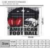 Football Curtains, Sports Curtain Soccer Ball 3D America Football Print Window Drapes for Bedroom Kids Room Living Room 63" W X 63" L view 2