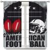 Football Curtains, Sports Curtain Soccer Ball 3D America Football Print Window Drapes for Bedroom Kids Room Living Room 63" W X 63" L view 3