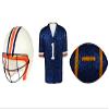 3" to 12"Sports Glitter Foam Shapes~Jersey, Footballs, Megaphone, Helmets, Basketball, 3D and Flat Back Sports Props, Homecoming, Tailgate, Prom Props (Set/3 Blu/Org/Wht Football) view 1