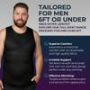QORE LOGIQ Gynecomastia Compression Shirt Men - Premium Slimming Undershirt Compression Tank Top Mens Shapewear & Body Shaper, 4X-Large Regular, Black view 4