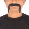 BC GOODS BY Mens Horseshoe Mustache Long Drop Natural Self Adhesive Real Human Hair - Facial Cosplay Accessory for Parties - Black view 1