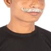 BC GOODS BY Men's Curly Human Hair Mustache for Cosplay, Mix White view 3