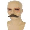 BC GOODS BY Men's Realistic Imperial Handlebar Mustache  Thick Self Adhesive Human Hair  Facial Accessory for Cosplay & Events - Brown view 2