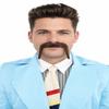 BC GOODS BY Mens Horseshoe Mustache Long Drop Natural Self Adhesive Real Human Hair - Facial Cosplay Accessory for Parties - Dark Brown view 1