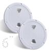 CROSSBODY 2 Pcs Boat 6" White Round Inspection Deck Plate Hatch with Detachable Cover, Water Tight for Kayak RV Marine Boat Yacht Outdoor Installations view 1