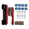 Pool Table Brush and Rail Cleaning Set - Kit, Red view 1