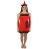 BC GOODS BY Adult Crayon Costume Bundle-Long-Sleeve Synthetic Fabric, Red - Small view 1