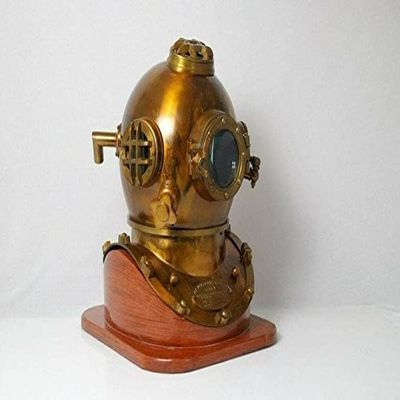 18 Diving Helmet Marine US Navy Mark V Deep Sea Diving Helmet with Base