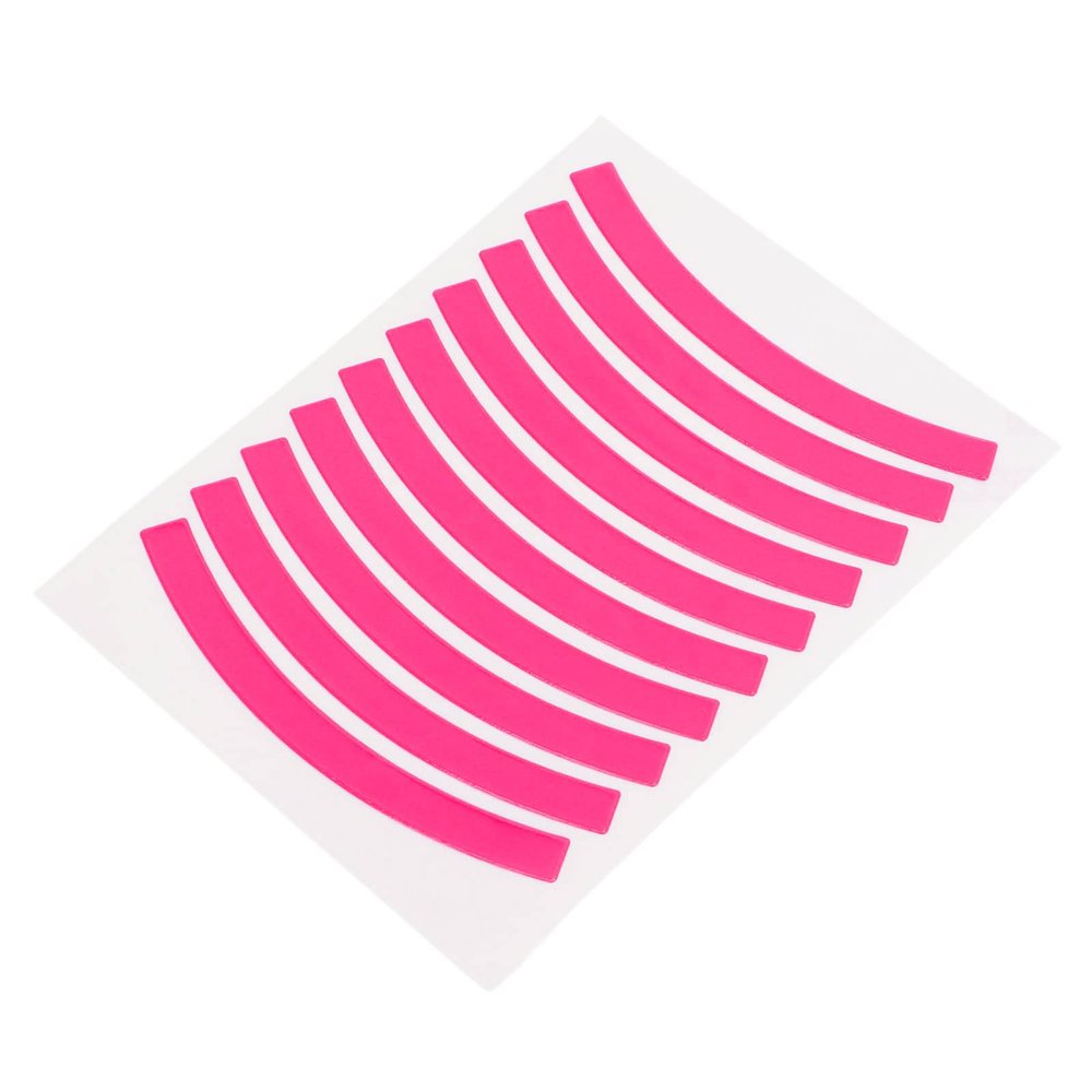 Senrusa Kids Balance Bike Reflective Stickers Bike Wheel Adhesive Decals Tape Safety Strips Balance Bike Accessories (Pink)