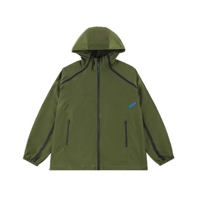 Xingfenly Jacket Zip Up for Men Street Windbreaker Coats Women Spring Autumn Thin Daily Sport College Jackets s2 Green8 L