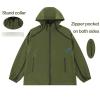 Xingfenly Jacket Zip Up for Men Street Windbreaker Coats Women Spring Autumn Thin Daily Sport College Jackets s2 Green8 L view 3