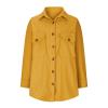 Akklian Women's Casual Oversized Button Down Corduroy Shirt Jacket Coat Washed Retro Shacket Fashion Outfits with Pocket 2024 view 4
