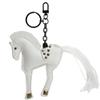 JINZHOUFZ Handcrafted leather horse key chains, purse hanging accessories, cute styling bag accessories feminine charm (White) view 1