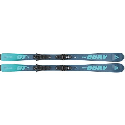 Fischer Women's The Curv GT 76 Snow Sports Versatile Maneuverable Responsive Alpine All Mountain Skis with RSW 10 GW Powerrail Brake 85 [G] Bindings Included, 166 cm