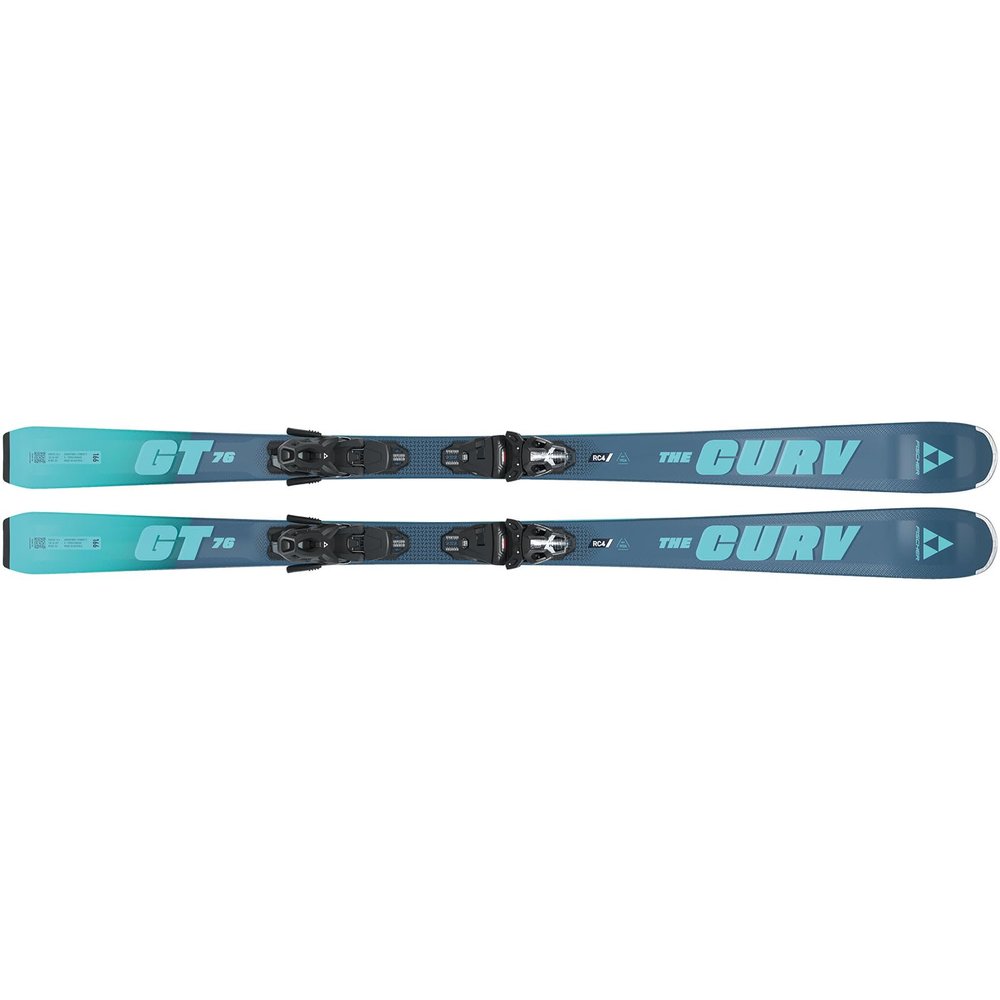 Fischer Women's The Curv GT 76 Snow Sports Versatile Maneuverable Responsive Alpine All Mountain Skis with RSW 10 GW Powerrail Brake 85 [G] Bindings Included, 166 cm