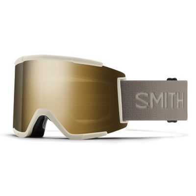 SMITH Squad XL Snow Goggles  Adult Ski & Snowboarding Goggles with Distortion-Free Optics, Anti-Fog Performance & 100% UV Protection  for Men & Women  Chalk, ChromaPop Sun Black Gold Mirror