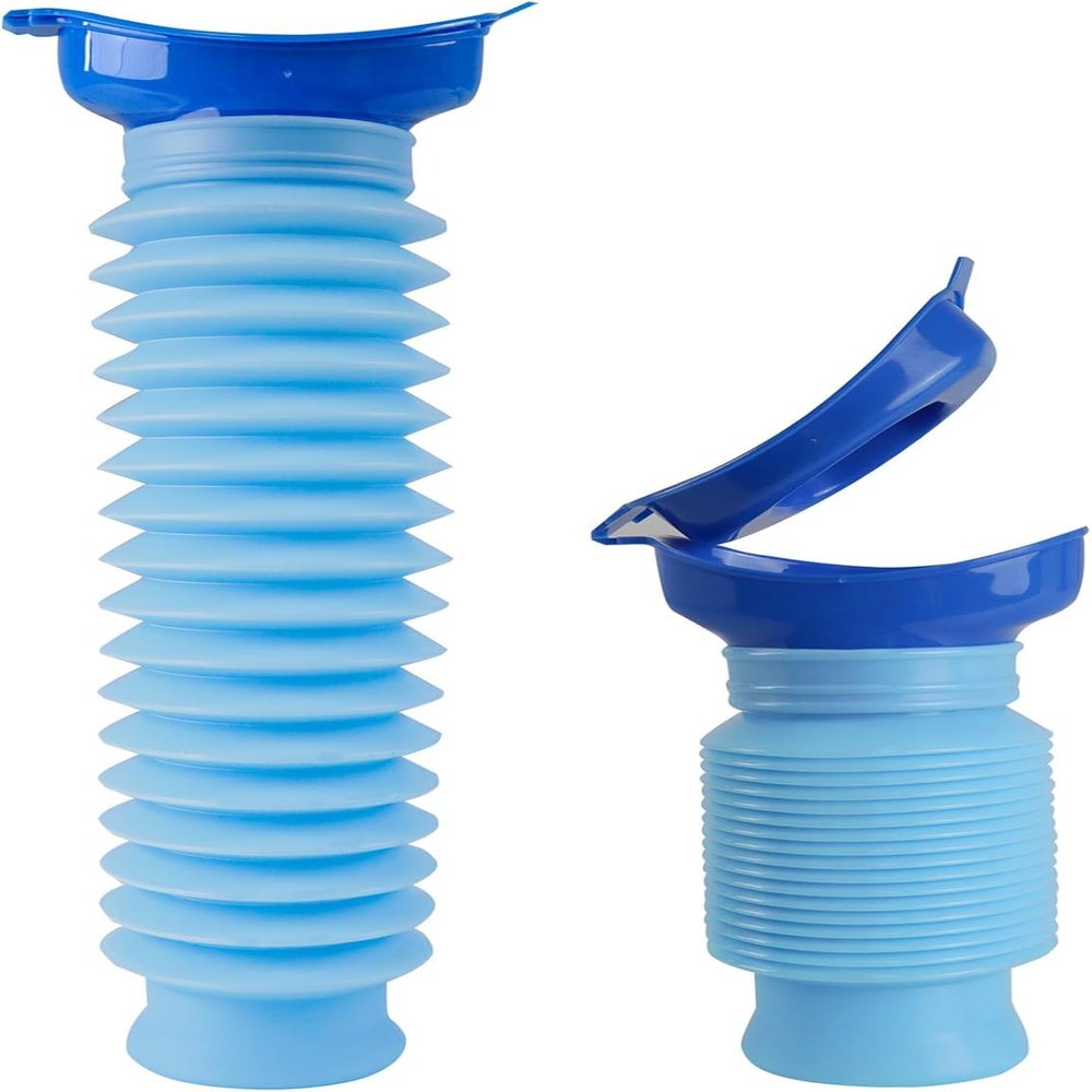 Pee Bottles for Men and Women, Adjustable Emergency Urinal 750ml, Car Pee Bottle, Portable Toilet for Car, Shrinkable Mobile Toilet, Urine Bottle for Travelling, Traffic Jams & Hiking