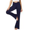 ZOOSIXX Flare Yoga Pants for Women, Crossover Soft Bootcut Leggings Navy Blue view 1