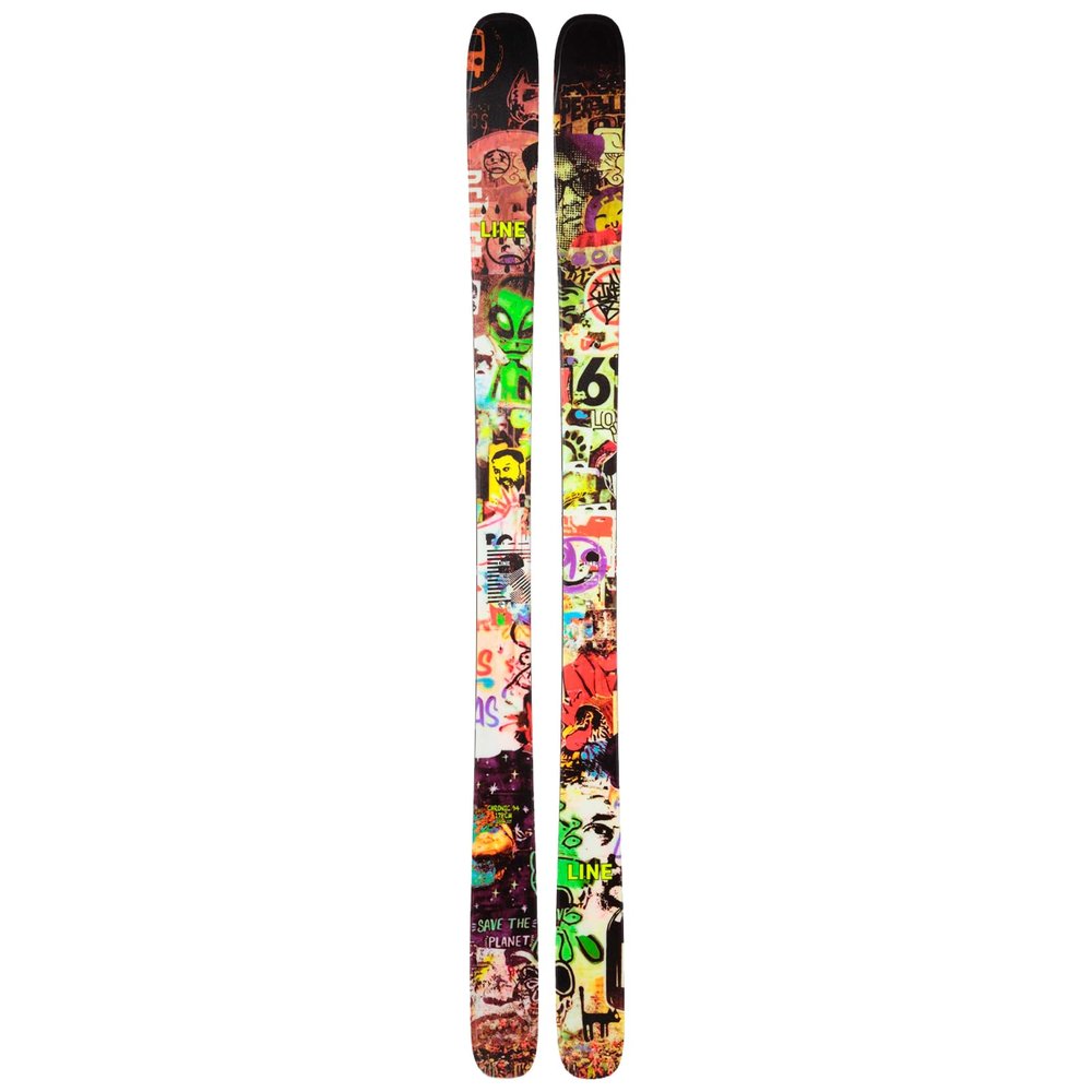 LINE Unisex Adult's Chronic 94 All-Mountain Freestyle Ski with Thick-Cut Sidewall Construction & Symmetric Flex Pattern - Durable Stable Versatile Snow Skis for Men & Women - 185