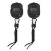 2 PCS Multifunctional Stopwatch Timer, Electronic Referee School Athletic Meetings Timer for Racing Running, Swimming with Calendar Alarm